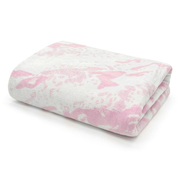 Velosso 100% Cotton Opulent Marble Pattern Towels - Pink