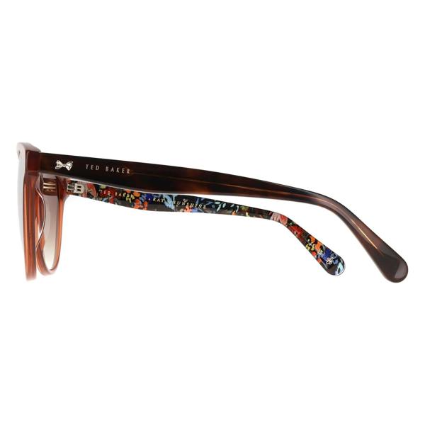 Ted Baker Sunglasses TB1763 Flori 111 Gloss Crystal Amber Brown Brown Gradient