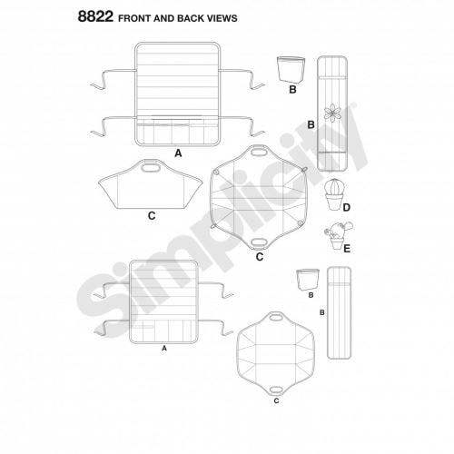 Simplicity Sewing Pattern 8822, Bags One Size - Easy