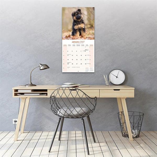 German Shepherd Puppies Calendar 2027, Wall Calendars, Month To View, Dogs, Gift