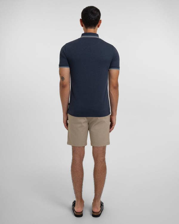 Steel & Jelly Widmore - Zip Polo With Contrast Tipping