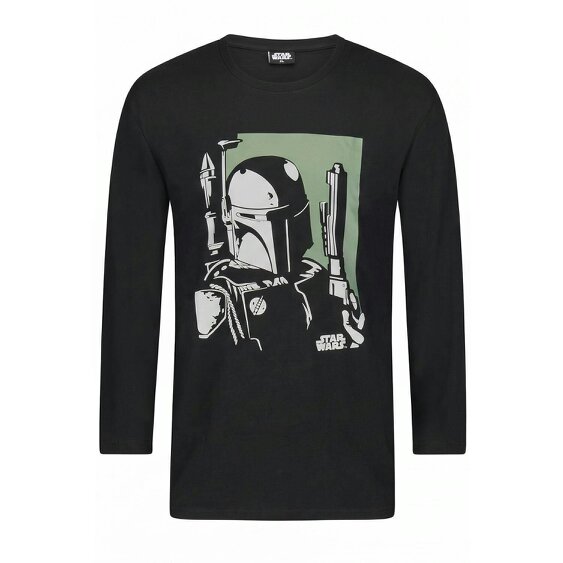 Star Wars Boba Fett Long Sleeve Graphic T-Shirt Size XXL Black