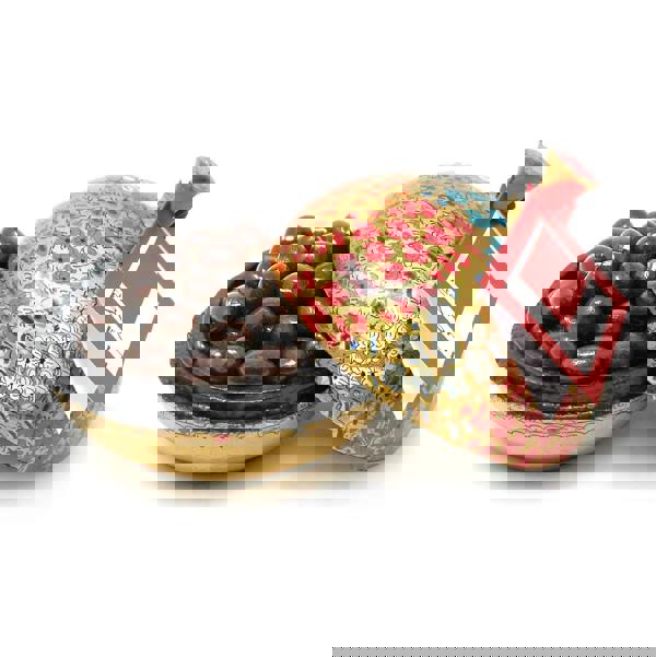 Handmade Bonbonnière Filled with Palm Oil Free Dark Chocolate Coated Coffee Beans, 130g