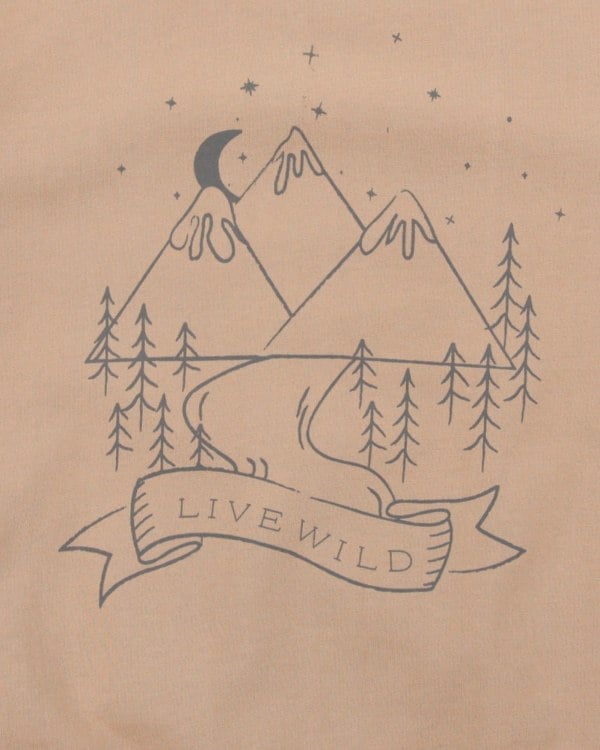 Organic cotton Beige Live Wild Slogan Print Sweatshirt - image 4