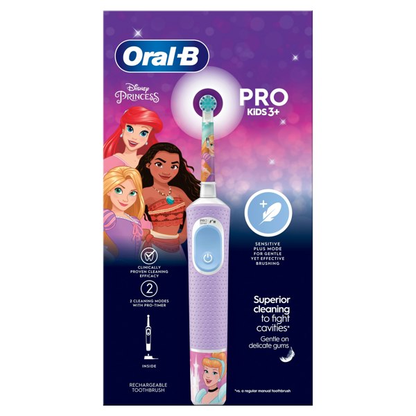 Oral-B Pro Kids Princess Electric Toothbrush Designed By Braun - Purple