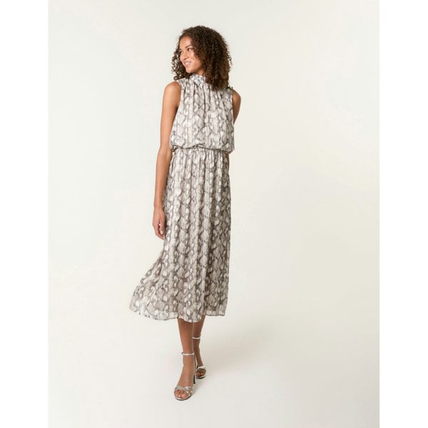 Blue Vanilla Snake Print Diamante Dress