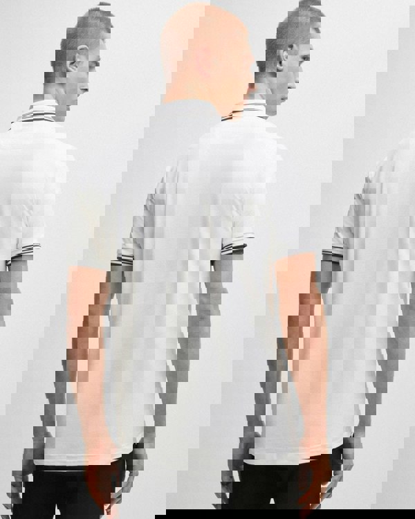 BOSS Green Paul Mens Short Sleeve Polo Shirt With Contrast Tipping NOS - White 100