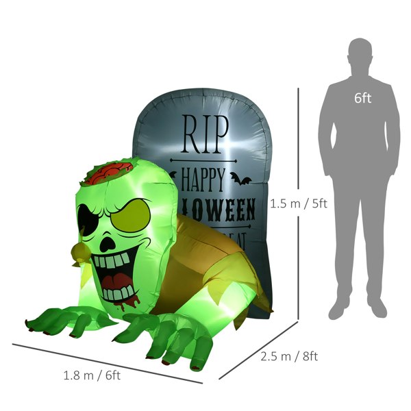 Inflatable Halloween Tombstone Ghost