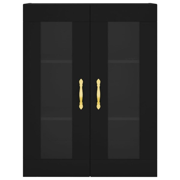 Berkfield Wall Mounted Cabinet Black 69.5x34x90 cm