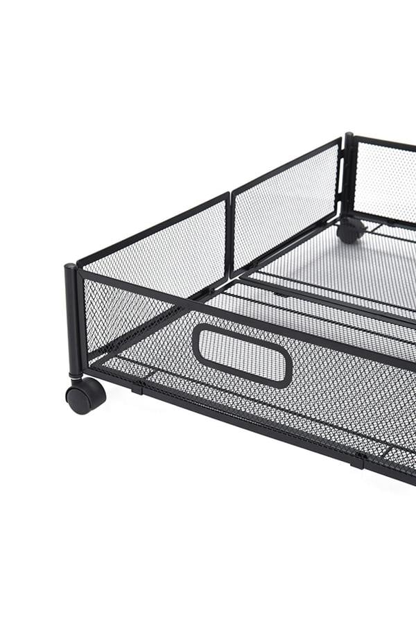 Living and Home Metal Underbed Wheeled Storage Container Organizer