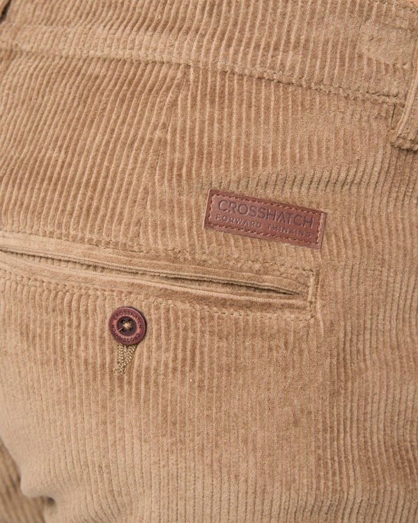 Crosshatch Cordout Loose Pants Biscuit