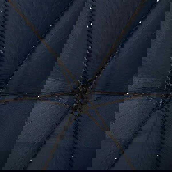 Samuel Alexander 3m Solar Powered Cantilever Lit Banana Garden Parasol with Crank Handle & White LED Lights in Blue