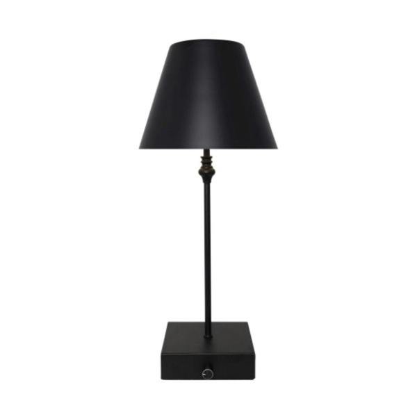 Lustre Black LED Rechargeable Table Lamp