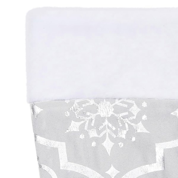 Berkfield Luxury Christmas Tree Skirt with Sock White 122 cm Fabric