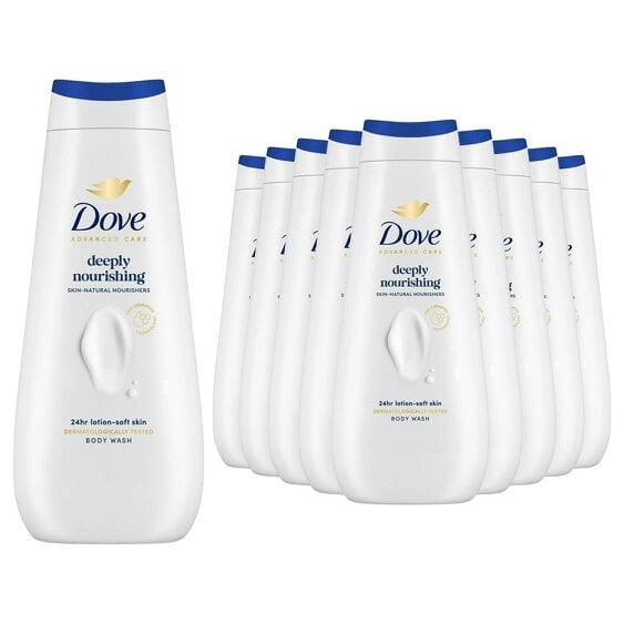 Dove Advanced Care Deeply Nourishing Body Wash 24H Micromoisture, 10x400ml