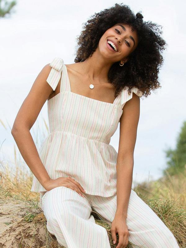 Kite Womens Organic Wakeham Sleeveless Woven Top Special Stripe