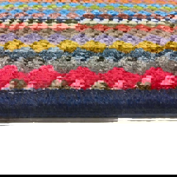 Washable Designer Mats Stripe Design in Multicolour