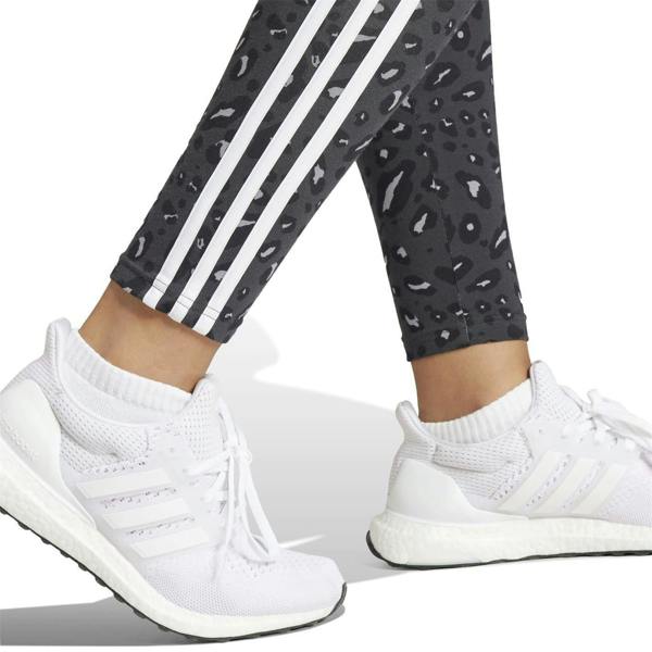 Adidas Womens/Ladies 3 Stripes Flat Locked Seams Leggings - Grey - 