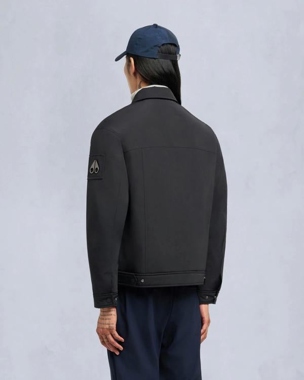 Moose Knuckles Mens Jacque Bunny Shirt Jacket - Black 292 | CHO | Designer Mens Jackets