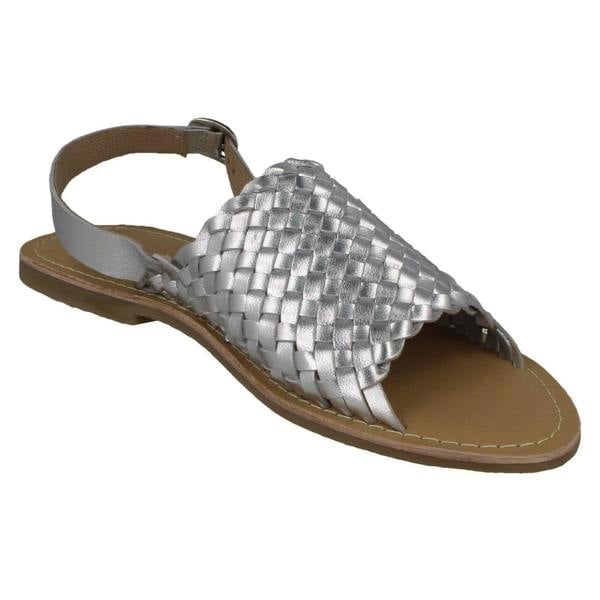 Leather Collection Ladies Leather Collection Weave Vamp Sandals F00188