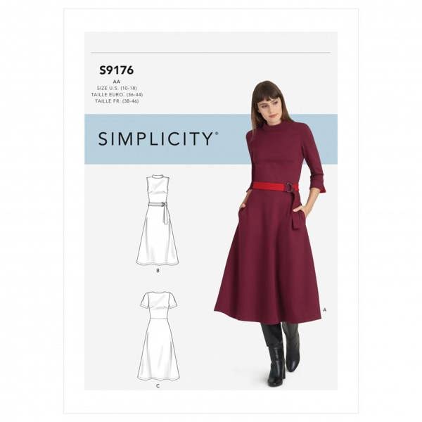 Simplicity Sewing Pattern 9176, Dresses for Women, AA (10-12-14-16-18) - Intermediate