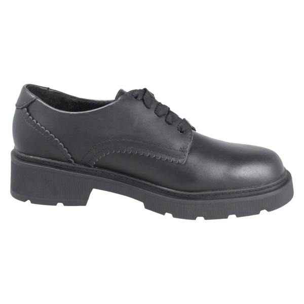 Clarks Girls Clarks Scalloped Edge Chunky Sole School Shoes Eris Pure