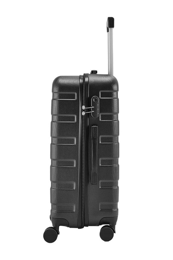 Living and Home Modern Hardshell Rolling Luggage Trolley Travel Case, 28" Black