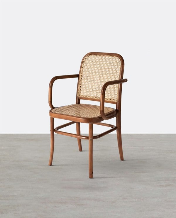 Paris G04 Rattan Dining Chair, Walnut-Weilai Concept