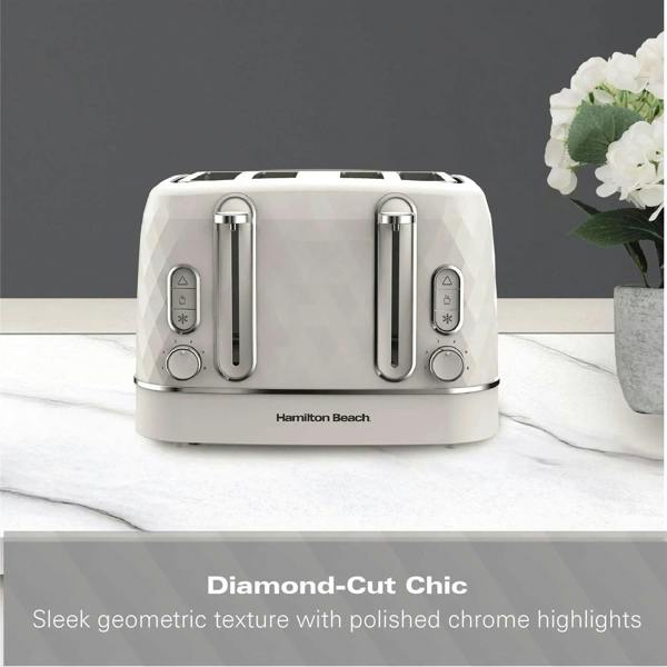 Hamilton Beach Diamond 4 Slice Toaster - White