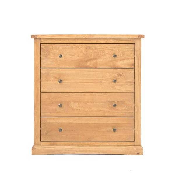 Lucca 4 Drawer Chest of Drawers Brass Knob