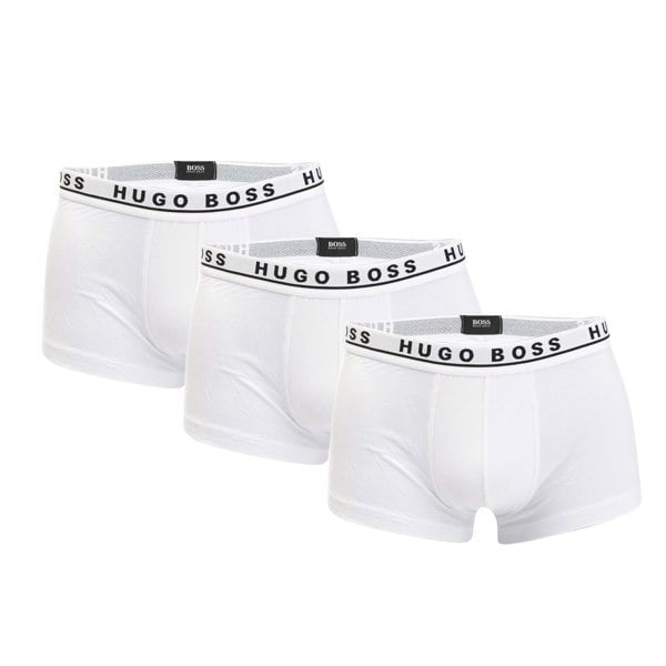 Hugo Boss Mens Logo Boxer Shorts (Pack of 3) - White