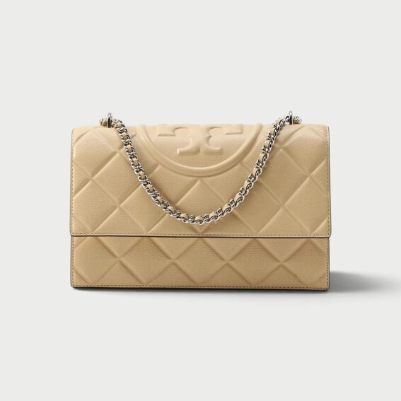 Tory Burch Fleming Convertible Shoulder Bag Vanilla Beige
