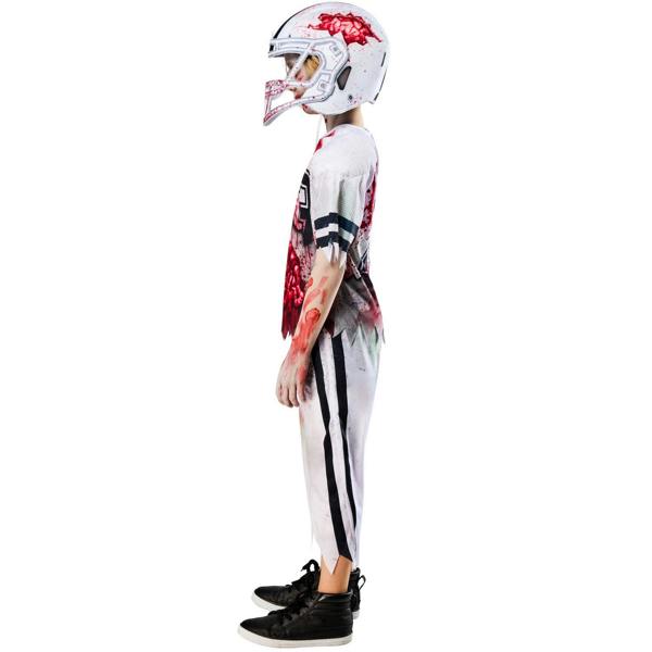 Bristol Novelty Boys Zombie Football Player Costume Set - White/Red - 