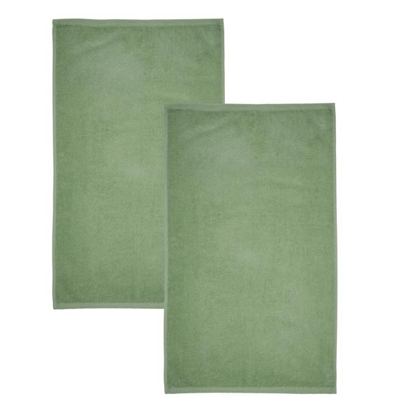 Catherine Lansfield Quick Dry Cotton Bath Sheet Pair Sage Green