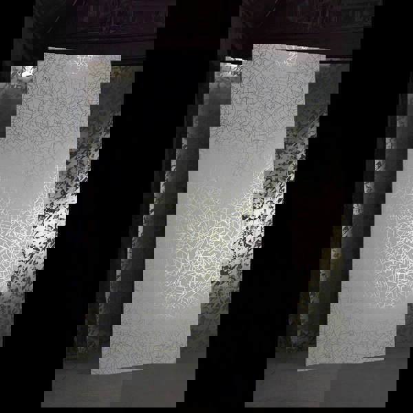 Angles gold / white wallpaper