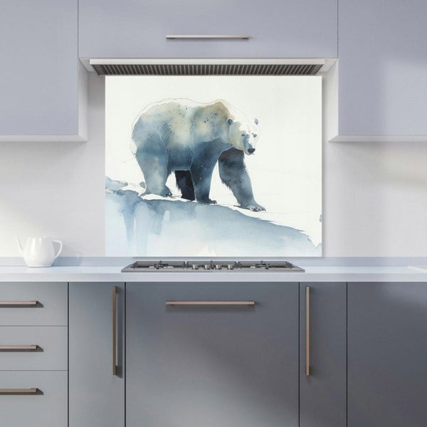 Warren Reed - Designer Polar Bear Watercolour Kitchen Splashback