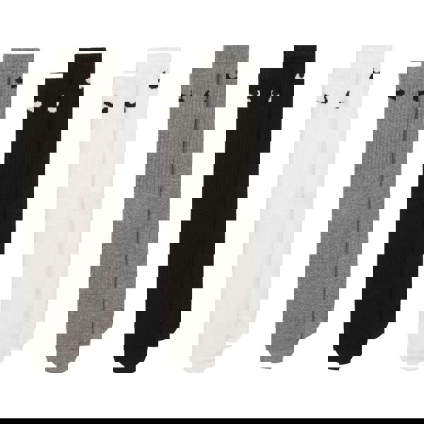 Nike Unisex Adult Lightweight Everyday Crew Socks (Pack of 3) - White/Grey/Black - 