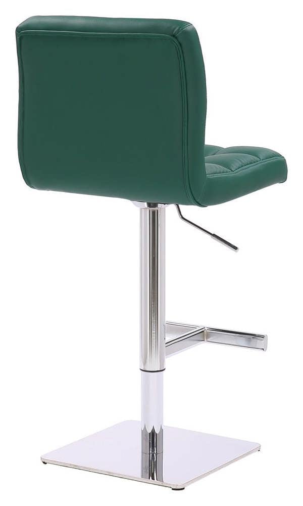 Lamboro Allegro Leather Single Deluxe Kitchen Bar Stool, Chrome Footrest, Swivel Gas Lift, Breakfast Bar & Home Barstool, Sage Green