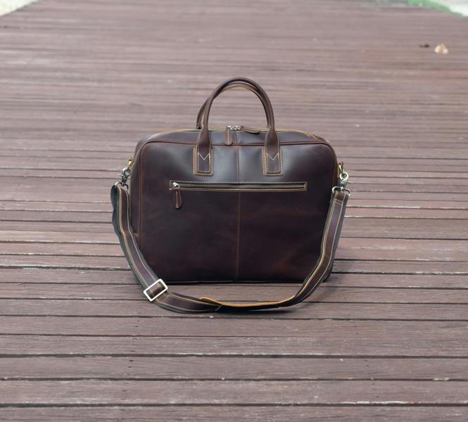 Touribag Genuine Leather Minimalist Laptop Bag