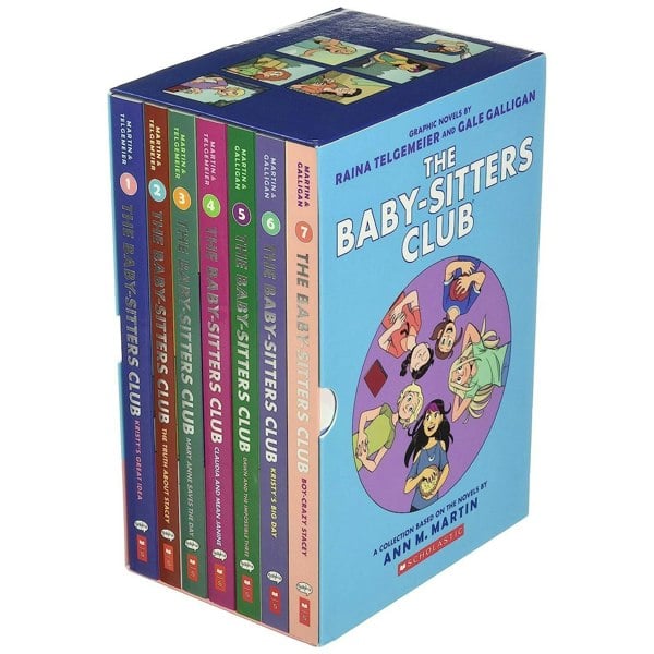 Scholastic The Baby-Sitters Club Graphic Novels 7 Books Box Set Collection by Ann M. Martin