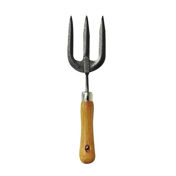 Kingfisher Wooden Handled Garden Hand Fork - One Colour - 
