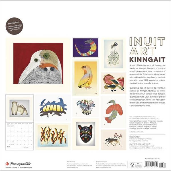 Inuit Art, Kinngait Calendar 2027, Wall Calendars, Month To View, Art, Gift