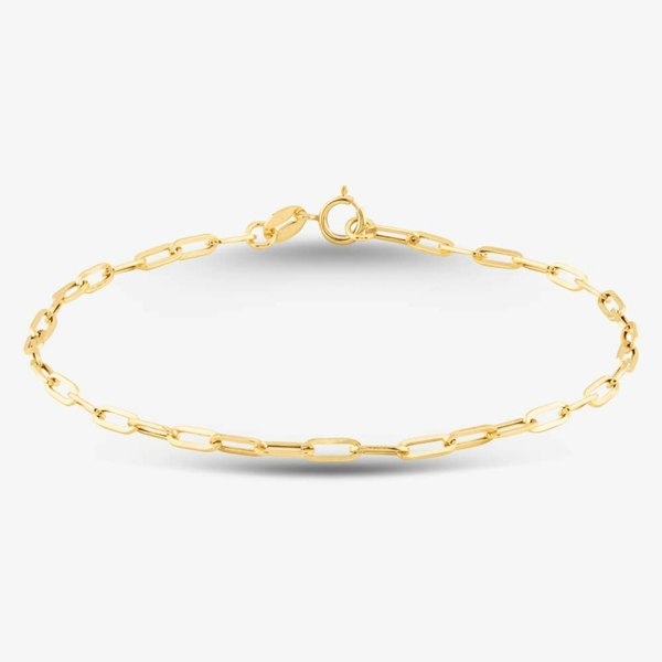 T. H. Baker 9ct Yellow Gold Paper Chain Bracelet 1.26.0201