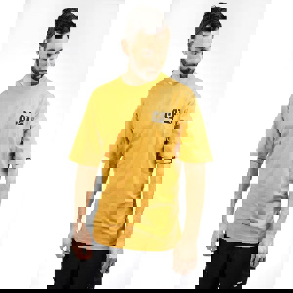 Caterpillar W05324 Trademark Cotton Men's Yellow T-Shirt