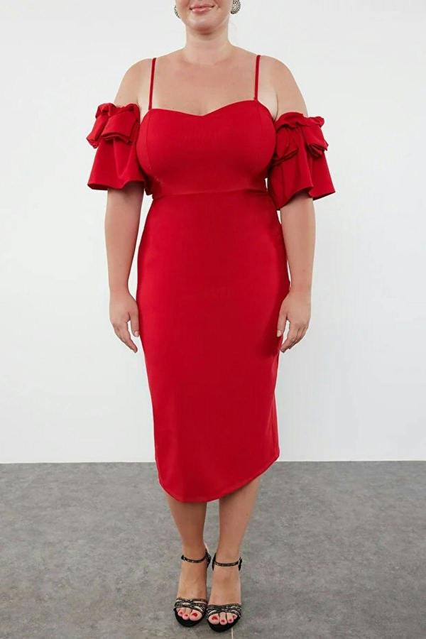 WOVCOR Body-Fitting Plus Size Evening Dress