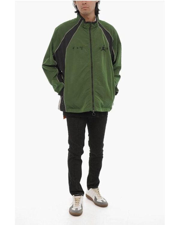 Off-White x Nike Jordan Windbreaker Track Jacket - Green