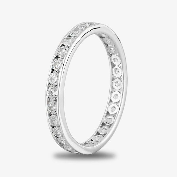 Starbright Silver 2mm Cubic Zirconia Channel Set Full Eternity Ring R4179(2M) 3A