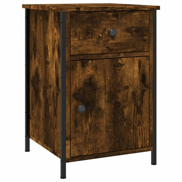 Berkfield Bedside Cabinets 2 pcs Smoked Oak 40x42x60 cm Engineered Wood
