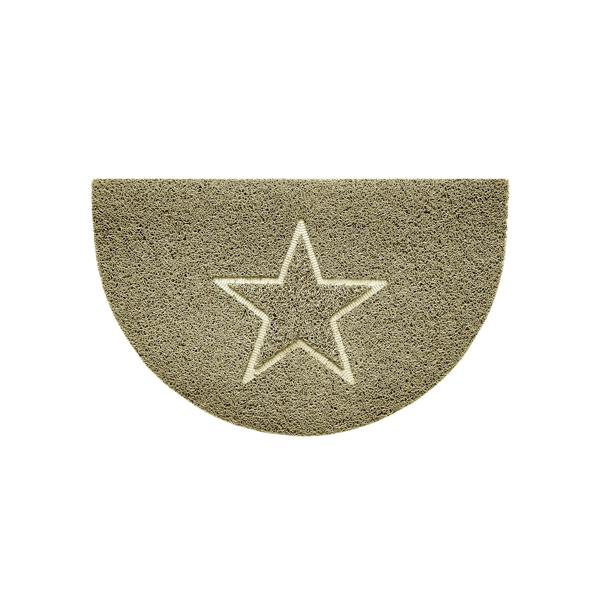 Nicoman Star Embossed Halfmoon Indoor/Sheltered Outdoor Spaghetti Doormat