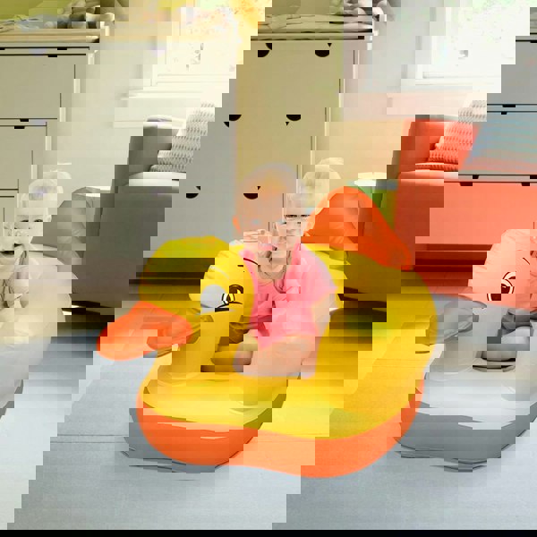 smartbies Inflatable Baby Seat For Baby, Inflatable Sofa For Kids Comes With Inbuilt Pump.